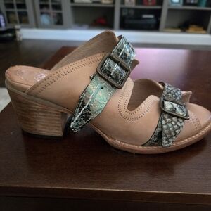 Freebird Stylish Tan and Blue Women's Sandals